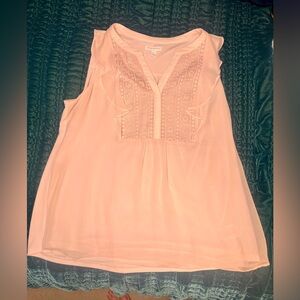 Women's Pink Sleeveless Top Large